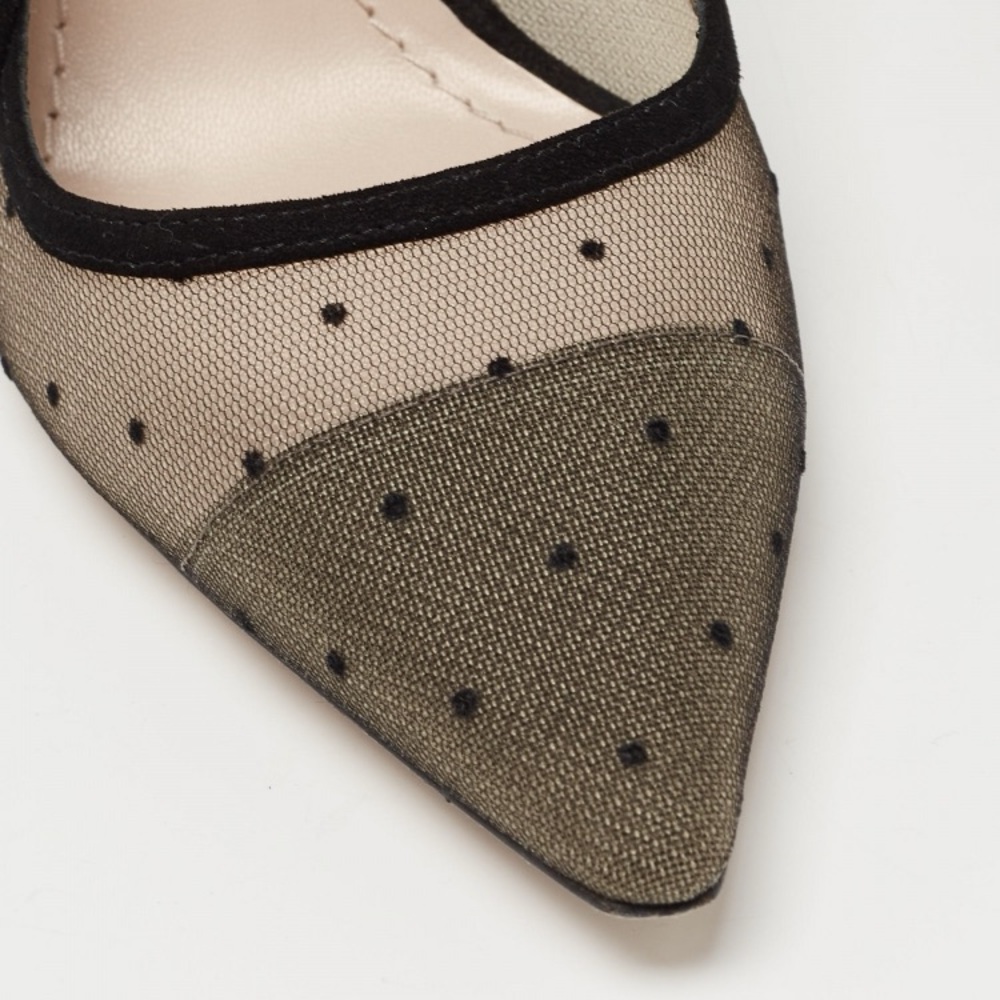 Dior Black Mesh Slingback Heels - Picture 6 of 16